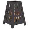 vidaXL Fire Pit Preto 50 x 50 x 70 cm Aço laminado a frio