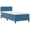 vidaXL Cama Box com colch&atilde;o Azul Escuro 90 x 190 cm Veludo