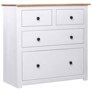 vidaXL Aparador 80x40x83 cm madeira de pinho Panama branco