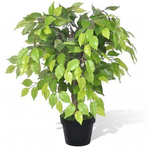 F&iacute;cus artificial duende com vaso 60 cm