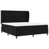 vidaXL Cama Box com colch&atilde;o com cabeceira Preto 180 x 200 cm tecido
