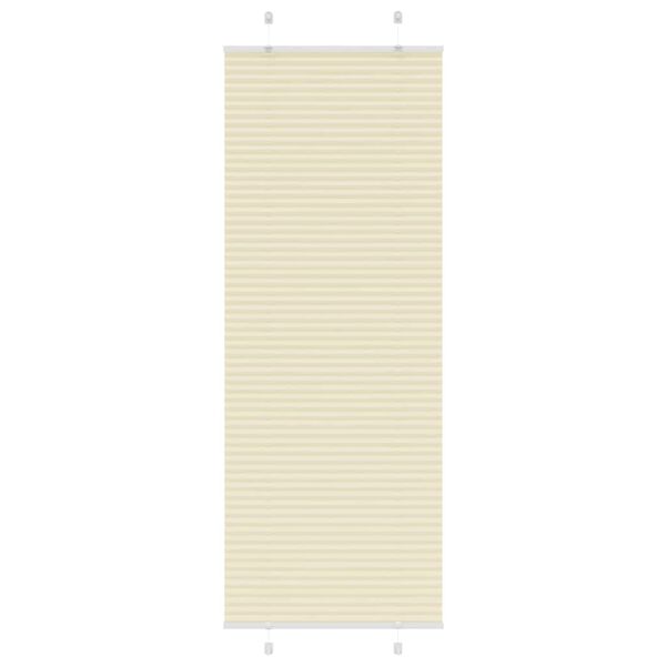 vidaXL Creme Plissada Cega 70x200 cm Largura Tecido 69,4 cm Poli&eacute;ster