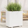 vidaXL Vaso/floreira de jardim 70x40x72 cm pinho maci&ccedil;o branco