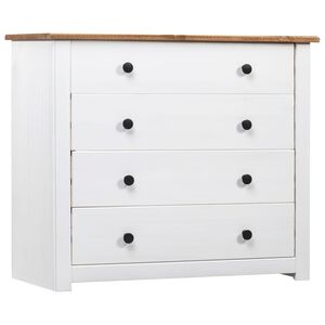 vidaXL M&oacute;vel lateral 80x40x73 cm pinho Panama branco