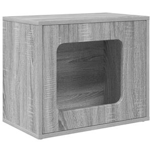 vidaXL Casa para Gatos Cinza Sonoma 51 x 30 x 42,5 cm