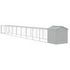 vidaXL Galinheiro com anexo 117x1017x123cm aço galvanizado cinza-claro