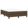 vidaXL Cama com molas/colch&atilde;o 140x190 cm tecido castanho-escuro