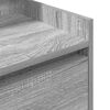 vidaXL Mesa de cabeceira com 2 gavetas 38x34x80 cm sonoma cinzento