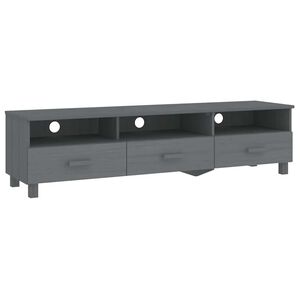 vidaXL M&oacute;vel de TV HAMAR 158x40x40 cm pinho maci&ccedil;o cinza-escuro