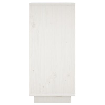 vidaXL Aparador 31,5x34x75 cm madeira de pinho maciça branco