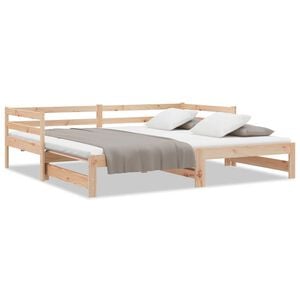 vidaXL Sof&aacute;-cama de puxar 2x(90x200) cm pinho maci&ccedil;o