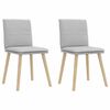vidaXL Cadeiras de jantar 2 pcs tecido cinza nuvem