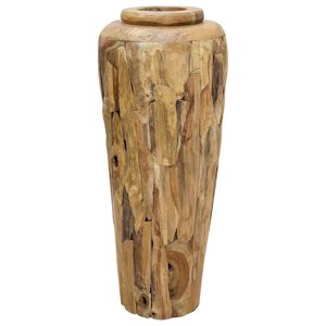 vidaXL Jarra decorativa 40x100 cm madeira de teca maci&ccedil;a