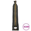 vidaXL Sacos de areia 100 pcs 103x25 cm PEAD verde-escuro