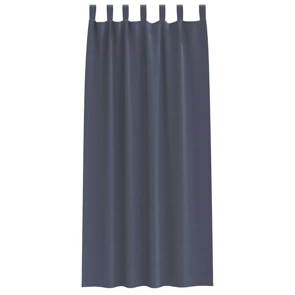 vidaXL Cortinas Blackout com Argolas 2 pcs Antracite 225 x 140 cm