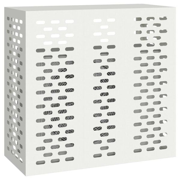 vidaXL Capa de Ar Condicionado Branco 110 x 50 x 105 cm Aço