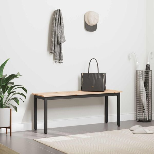 vidaXL banco Natural 110 x 35 x 45 cm Madeira de Pinheiro S&oacute;lida