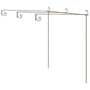 vidaXL P&eacute;rgola de jardim 3x3x2,5 m ferro castanho antigo
