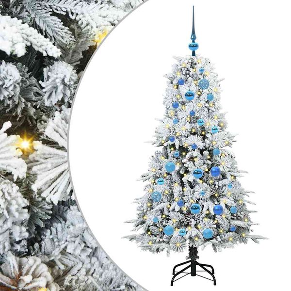 vidaXL &Aacute;rvore de Natal Articulada Artificial Branco 150 cm PE e PVC