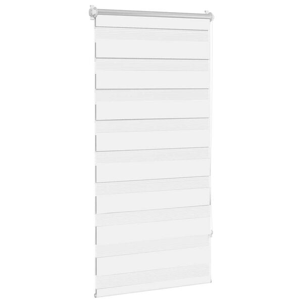 vidaXL Estore de rolo 60 x 120 cm, linhas de zebra / Branco