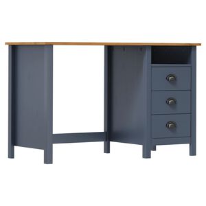vidaXL Secret&aacute;ria Hill c/ 3 gavetas 120x50x74 cm pinho maci&ccedil;o