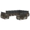 vidaXL Conjunto de Sof&aacute; de Jardim 12 unid. Cinza e Cinza Escuro