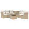 vidaXL Conjunto de Sof&aacute;s 8 unid. Bege e Branco Creme
