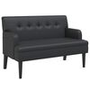 vidaXL Banco com encosto preto 112x65,5x75 cm couro sint&eacute;tico