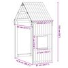 vidaXL Telhado cama infantil 55x84x132 cm pinho maciço castanho-mel