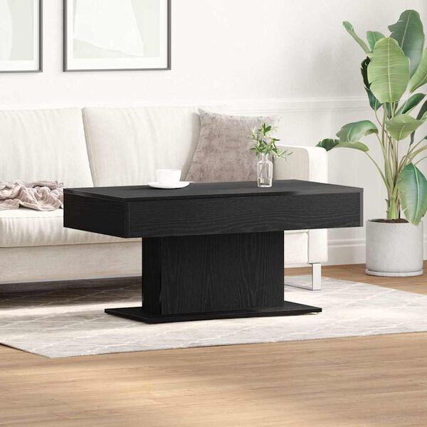 vidaXL Mesa de centro Carvalho Preto 96 x 50 x 45 cm