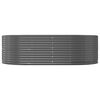 vidaXL Canteiro elevado de jardim 212x140x68 cm, antracite, a&ccedil;o galvanizado