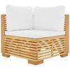vidaXL 8 pcs conjunto lounge jardim c/ almofad&otilde;es madeira teca maci&ccedil;a