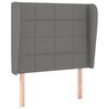vidaXL Cabeceira cama c/ abas tecido 83x23x118/128 cm cinzento-escuro