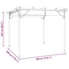 vidaXL P&eacute;rgola com toldo retr&aacute;til 3x3 m 180 g/m&sup2; a&ccedil;o antracite
