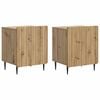 vidaXL Arm&aacute;rio de Cabeceira 2 pcs Carvalho Arttisan 43 x 34,5 x 52 cm
