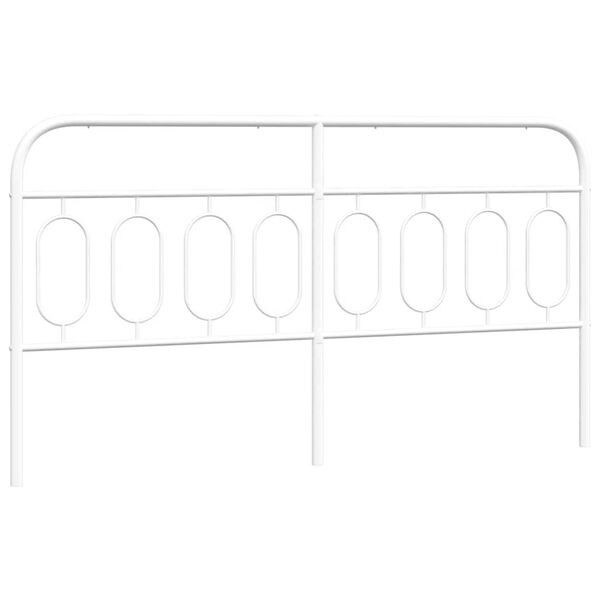vidaXL Cabeceira de substitui&ccedil;&atilde;o 183 cm metal branco