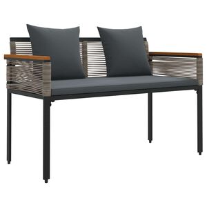 vidaXL Banco de exterior Cinza e Cinza Escuro 117 x 54 x 74.5 cm