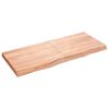 vidaXL Bancada p/ WC 120x50x(2-6) cm madeira maci&ccedil;a tratada castanho