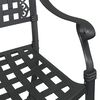 vidaXL Conjunto de Mesa de Jardim 3 pcs Preto Alum&iacute;nio Fundido