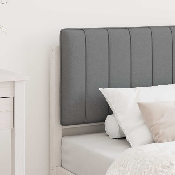 vidaXL Estrutura de Cama com Cabeceira Estofada Cinzento-claro