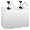 vidaXL Dispensador de molhos aço inoxidável 2 x 3,5 L