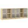 vidaXL Estante c/ portas 204x37x75 cm deriv. madeira carvalho sonoma