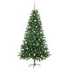 vidaXL Árvore de Natal com 150 LEDs com suporte Verde 150 cm PE