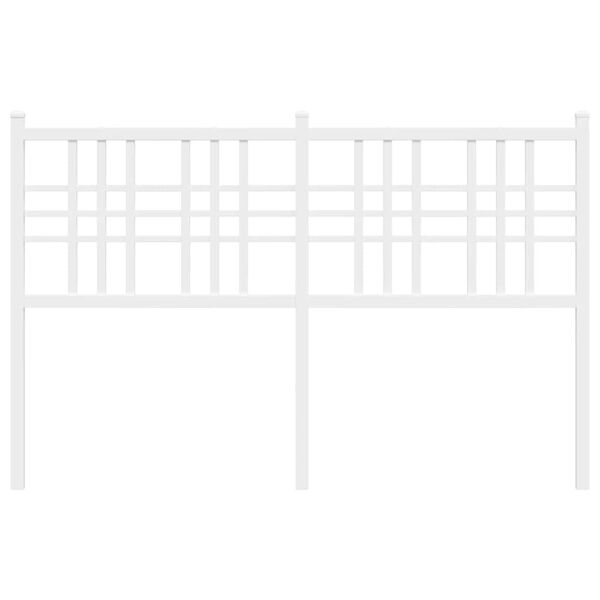 vidaXL Cabeceira de substitui&ccedil;&atilde;o 120 cm metal branco