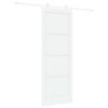 vidaXL Porta Deslizante 78 x 211 cm Derivados de Madeira Branco