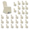 vidaXL Capa para cadeira el&aacute;stica 30 pcs cor creme