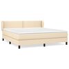 vidaXL Cama com molas/colch&atilde;o 180x200 cm tecido cor creme
