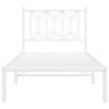 vidaXL Estrutura de cama com cabeceira 90x200 cm metal branco