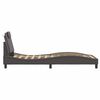 vidaXL Estrutura de cama Viana sem colch&atilde;o couro artificial 80x200 cm cinzento