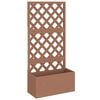 vidaXL Vaso/floreira com treli&ccedil;a 65x33x135 cm WPC castanho